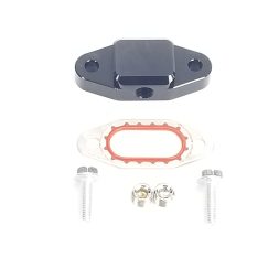 LS Oil Pan Adapter - (2) 1/8 NPT Ports - Black - WARR Performance 60-0014BK