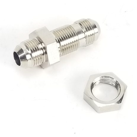 -8AN Bulkhead Fitting w/nut - Nickel Plated - WARR Performance 47-0065