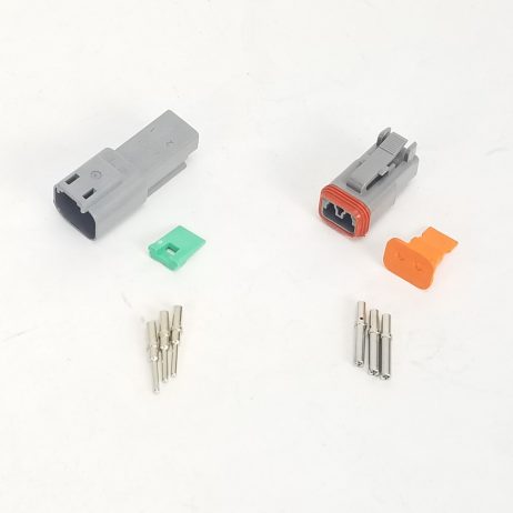 2 Pin Deutsch DT Male/Female Connector Kit - Solid Contacts - WARR Performance 58-0059