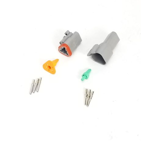 3 Pin Deutsch DT Male/Female Connector Kit - Solid Contacts - WARR Performance 58-0060