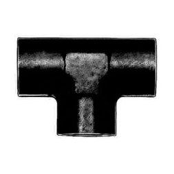 1/8" NPT Tee Fitting - Black Anodized - Aeroquip FBM5150