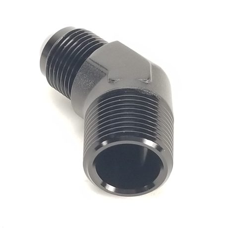 -10AN to 3/4" NPT 45 Degree Adapter Fitting - Black - Vibrant 10163 - Image 3