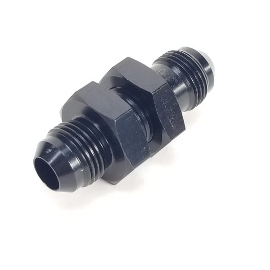-8 AN Bulkhead Fitting With Nut - Straight Black - WARR Performance 47-0072 - Image 2