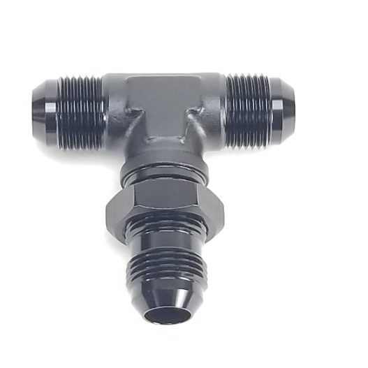 -10AN Bulkhead Tee Fitting - Black w/Nut - WARR Performance 47-0073 - Image 2