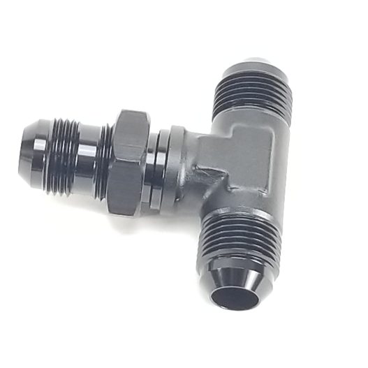 -10AN Bulkhead Tee Fitting - Black w/Nut - WARR Performance 47-0073 - Image 3