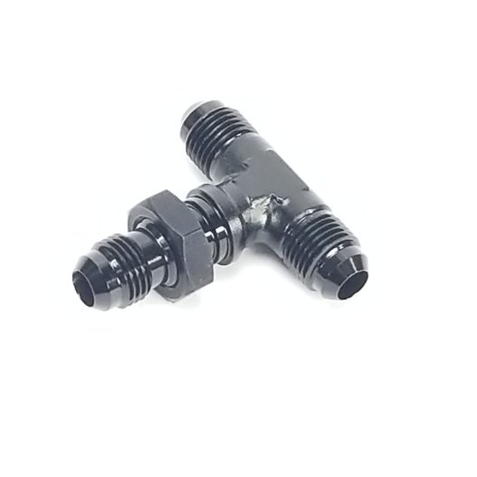 -6AN Bulkhead Tee w/Nut - Black - WARR performance 47-0075 - Image 2