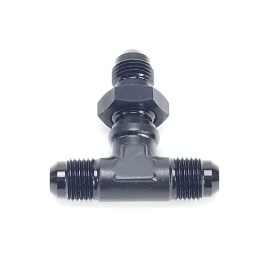 -6AN Bulkhead Tee w/Nut - Black - WARR performance 47-0075 - Image 3