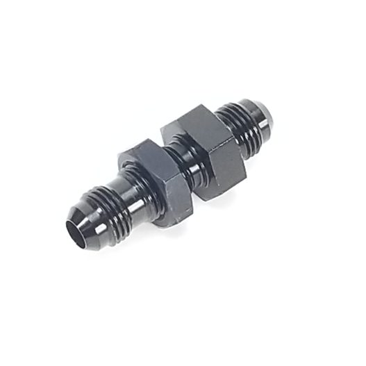 -6AN Straight Bulkhead Fitting w/Nut - Black - WARR performance 47-0079 - Image 2