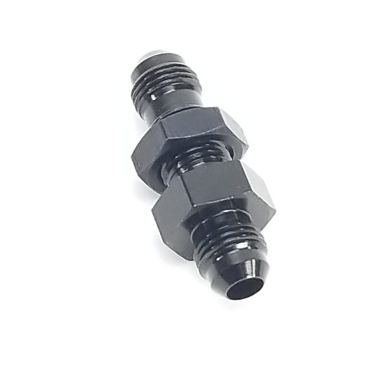-6AN Straight Bulkhead Fitting w/Nut - Black - WARR performance 47-0079 - Image 3
