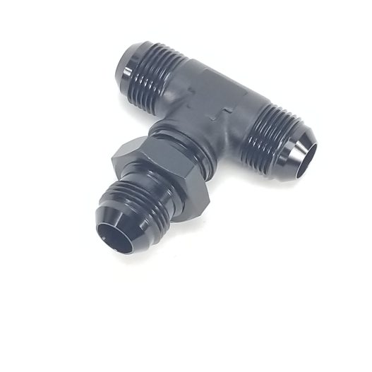 -12AN Bulkhead Tee w/Nut - Black - WARR performance 47-0076 - Image 2