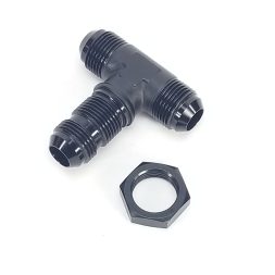 -12AN Bulkhead Tee w/Nut - Black - WARR performance 47-0076