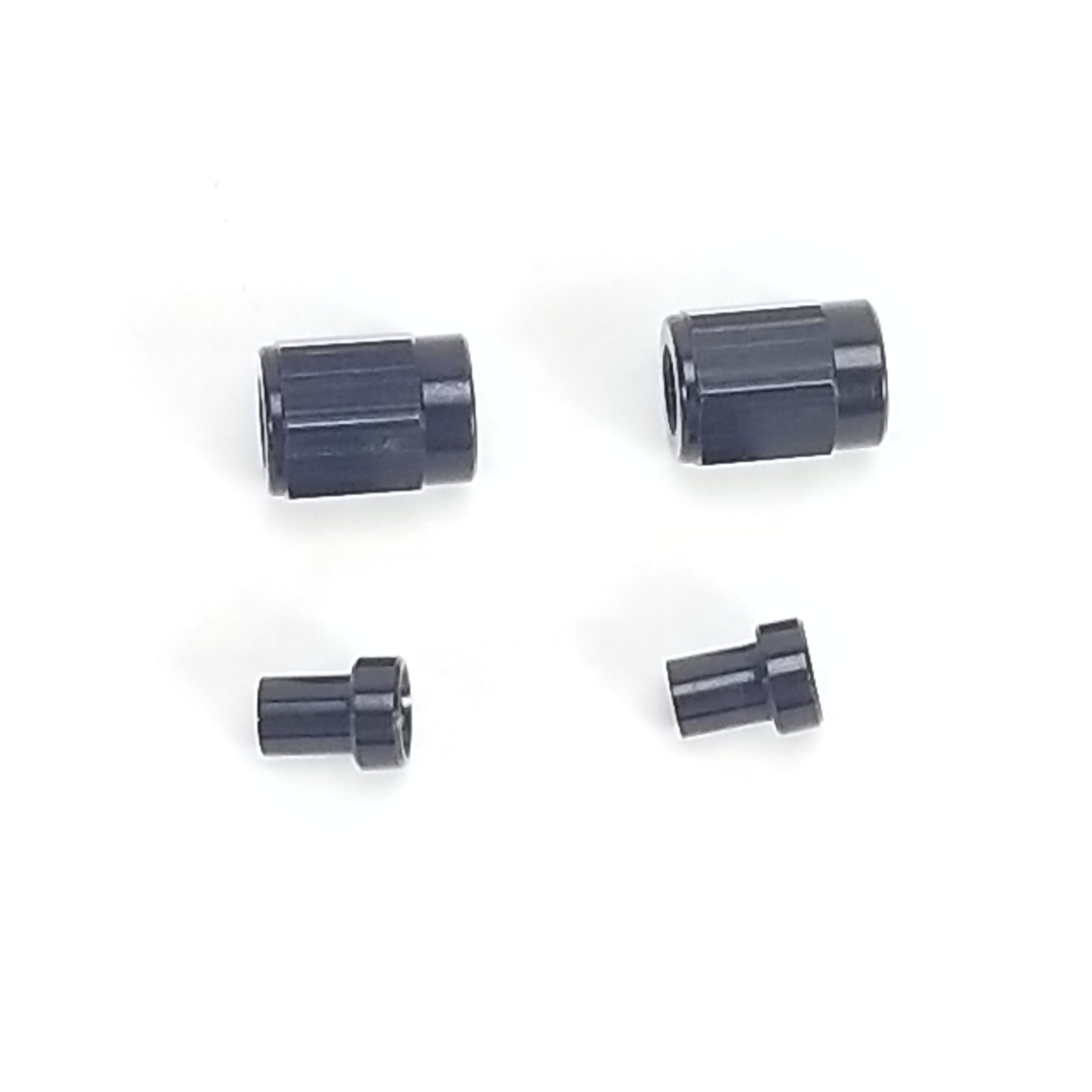 -3AN Tube Nut & Sleeve - Pair - Black Anodized - 47-0110